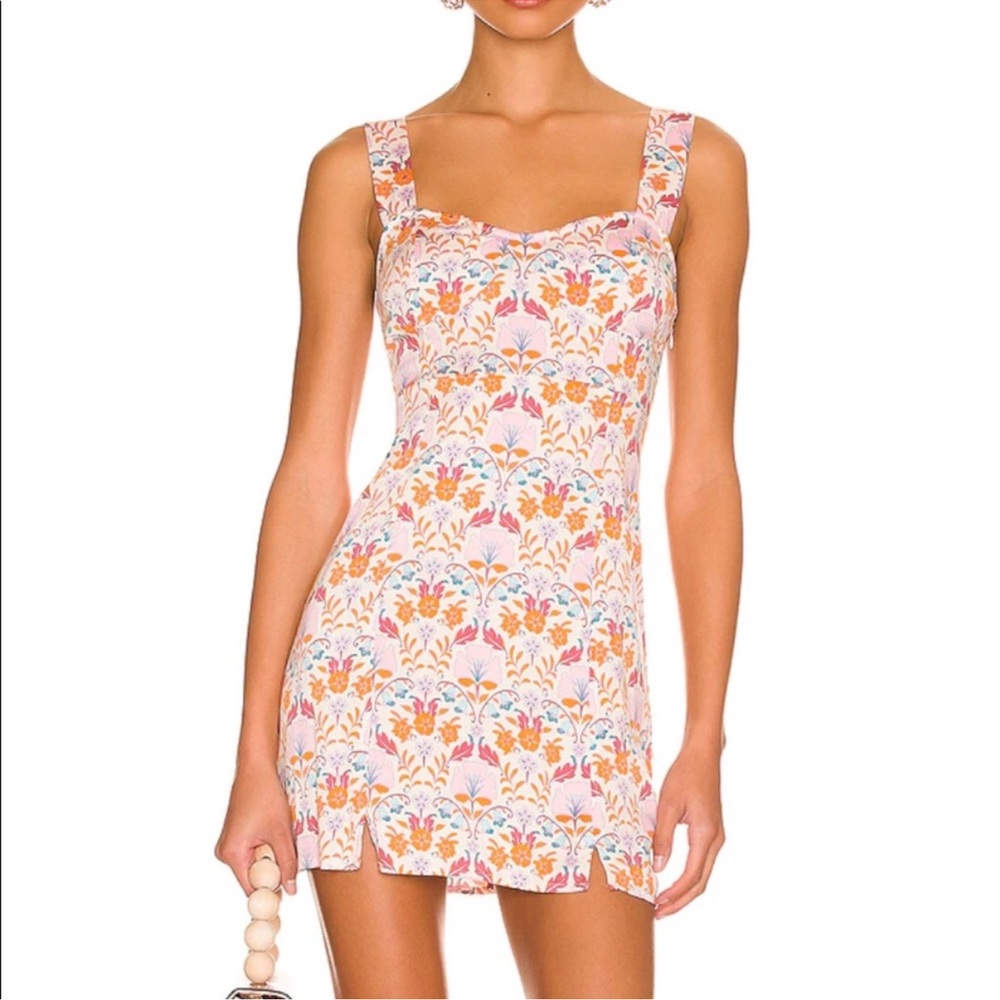 Free People Sasha Mini Dress in Ivory Combo